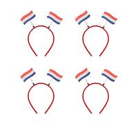 Uqezagpa Juego de 4 diademas para festivales con múltiples dijes de campo, perfectas para fanáticos del fútbol y decoraciones de eventos, tocados de bandera