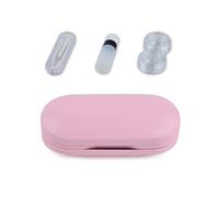 Uqezagpa Juego de caja de lentes de contacto con componentes de poliuretano con estuche de contactos multifunción con espejo para soporte de lentes oculares para mujeres y niñas, a prueba de polvo