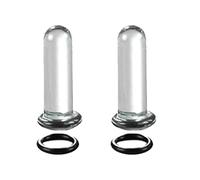 Uqezagpa Juego de dilatación de orejas de cristal, dilatadores individuales para orejas con anillos tóricos, joyería para mujeres de moda, 2.34x1.56in, Vidrio, Berilo