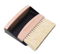 Uqezagpa Juego de escoba y recogedor pequeño adecuado para tareas de limpieza de máquinas de café, herramienta profesional de limpieza de madera, accesorios de cafetería, herramienta eficaz para