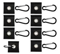 Uqezagpa Juego de ganchos multiusos de 8 piezas para tienda de campaña para autocaravanas, remolques, campistas, rieles guía de 5/6 mm y 7/8 mm, ganchos de agarre seguro de resistencia adicional