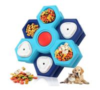 Uqezagpa Juguete giratorio para mascotas para comer lentamente, juguete de rompecabezas que promueve la alimentación segura, entrenamiento de velocidad, alimentador giratorio