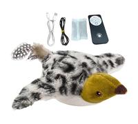 Uqezagpa Juguete para pájaros con control remoto, realista, interactivo, aleteo, para interiores, felinos, juguete, regalo, sonido, alivio del aburrimiento de mascotas