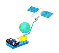 Uqezagpa Juguete satelital, regalos para estudiantes, juguetes espaciales, kit de turbinas espaciales, modelo de satélite científico, proyecto satélite