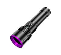Uqezagpa Linterna de luz negra recargable de 365 nm con cuerpo de aleación de aluminio y carga rápida de 2 horas, adecuada para diversas tareas de limpieza, linterna de criatura
