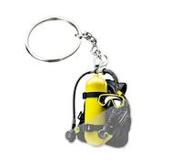 Uqezagpa Llavero acrílico con colgante para entusiastas del buceo, perfecto como adorno de coche o decoración para colgar en la pared