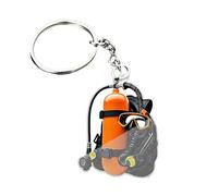 Uqezagpa Llavero acrílico con colgante para entusiastas del buceo, perfecto como adorno de coche o decoración para colgar en la pared