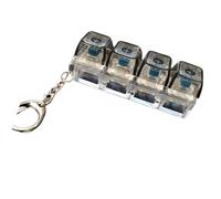 Uqezagpa Llavero antiestrés con botones de luz LED para oficina, viajes, gestión del estrés, llavero portátil de oficina