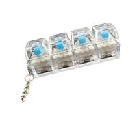 Uqezagpa Llavero antiestrés con botones de luz LED para oficina, viajes, gestión del estrés, llavero portátil de oficina