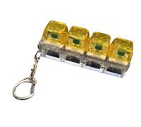 Uqezagpa Llavero antiestrés con botones de luz LED para oficina, viajes, gestión del estrés, llavero portátil de oficina