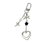 Uqezagpa Llavero con colgante de cuatro tréboles para bolso, teléfonos, auriculares, mochila, bolso de mano, llavero, Sección 8, Talla única