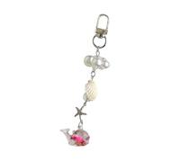 Uqezagpa Llavero de ballena brillante con diseño de brillo suave, dije de resina para mujer, perfecto como regalo de cumpleaños, amistad, llavero brillante que brilla en la oscuridad, Door buckle