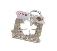 Uqezagpa Llavero de notas musicales huecas de moda, colgante de dibujos animados, símbolo de música, adorno adecuado para uso diario, llavero acrílico accesorio, e, Talla única