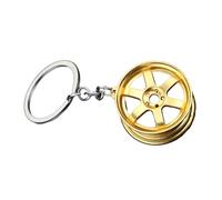 Uqezagpa Llavero portátil con forma de rueda, adecuado para creadores de tendencias y cualquier persona que busque un estilo distintivo, llavero de rueda pequeña, Yajin, Talla única