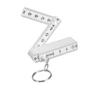 Uqezagpa Llavero resistente con reglas plegables, práctico llavero de regla plegable, regla de 50 cm de longitud para mayor comodidad