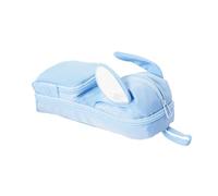 Uqezagpa Lovely Rabbits - Estuche práctico para lápices, estilo japonés, estuche para bolígrafos, bolsa estética, organizador de estilos japoneses, bolsa estética para conejos, Blue