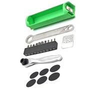 Uqezagpa Maletín de reparación de bicicletas con compartimento de almacenamiento integrado y sistemas de retención, accesorios de reparación de bicicleta, contenedor de herramientas de marco interno