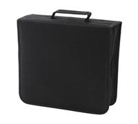 Uqezagpa Maletín portátil de almacenamiento de discos grandes para música, películas, juegos, capacidad 256/384, organización de tela no tejida, funda portátil para viajes