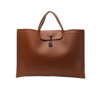 Uqezagpa Maletines para ordenador portátil, bolsa de cuero para mensajero, bolsas de negocios, funda de transporte para hombres y mujeres, maletines de cuero para ordenadores portátiles, Brown, One