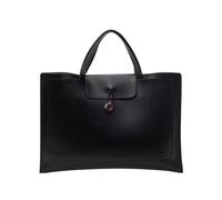 Uqezagpa Maletines para ordenador portátil, bolsa de cuero para mensajero, bolsas de negocios, funda de transporte para hombres y mujeres, maletines de cuero para ordenadores portátiles, Black, One