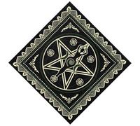 Uqezagpa Mantel de adivinaciones de fase lunar, astrología, tarot, mantel de altares, tela de adivinaciones, accesorios de juego de mesa, tarjeta de tarot de fase lunar, mantel espiritual