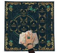 Uqezagpa Mantel de adivinaciones, tarjeta de lectura, tarots de astrología, mantel de cartas de altares, tela de adivinaciones, accesorio de juego de mesa, patrón de lectura, tarots espiritual