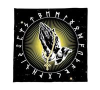 Uqezagpa Mantel de astrología con patrón de cruces de mano, mantel de tarots, adivinaciones, altares, tela, adivinaciones, juego de mesa, accesorio de cruces de mano, patrón de tarots, tarjeta
