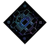 Uqezagpa Mantel de péndulos de forma cuadrada para adivinaciones, altares, juego de mesa, mesa de runas, mantel misterioso para juegos de mesa, tarot, lectura de tarot