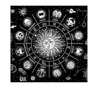 Uqezagpa Mantel de tarot con símbolo misterioso, tarjeta de adivinaciones, tapiz de astrología, brujería, decoración de pared, símbolo misterioso, mantel de tarot, mantel espiritual