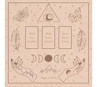 Uqezagpa Mantel de tarot, tarjeta de lectura, astrología, altares, tela, adivinaciones, tarjetas, tapiz, suministros de brujería, tarjetas de lectura, tarots, mantel espiritual
