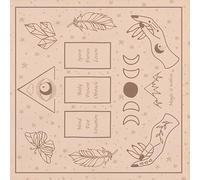 Uqezagpa Mantel de tarot, tarjeta de lectura, astrología, altares, tela, adivinaciones, tarjetas, tapiz, suministros de brujería, tarjetas de lectura, tarots, mantel espiritual