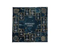 Uqezagpa Mantel de tarots con patrón de constelaciones, astrología, altares, tela, adivinaciones, tarjetas, tapiz, brujería, suministros de constelaciones, patrón de tarots, cartas, mantel espiritual