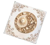 Uqezagpa Mantel de tarots con patrón de flores de sol, tarjeta de adivinaciones, tapiz, astrología, brujería, decoración de tela, patrón de girasol, tarots, mantel espiritual