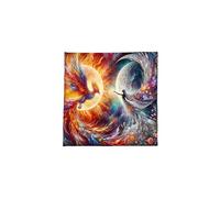 Uqezagpa Mantel de tarots para altares, fénix, diosas, astrología, mantel de adivinaciones, tarjetas, tapiz, decoración de pared, tarjeta de adivinaciones, decoración de pared