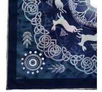 Uqezagpa Mantel de tarots para altares, símbolo de conejos, astrología, adivinaciones, tarjetas, tapiz, decoración de pared, patrón de tarots, tarjeta espiritual