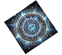 Uqezagpa Mantel portátil de terciopelo liso para tarot, accesorios de juego para reuniones, diseño esotérico fácil de transportar