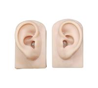 Uqezagpa Modelo realista de oreja de silicona suave, prácticos, accesorios de exhibición, maniquíes humanos realistas izquierdo y derecho, práctica de acupuntura, talla única, como se describe