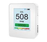 Uqezagpa Monitores de aire interior para detección de CO2 PM2.5, evaluación de salud real con alta sensibilidad