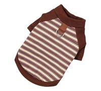 Uqezagpa Mono para perro, camiseta a rayas para perros grandes, ropa básica de invierno, camiseta para interiores y exteriores, ropa suave y cómoda, suéter para acampar para mascotas a rayas, tamaño