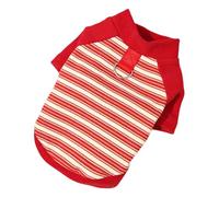 Uqezagpa Mono para perro, camiseta a rayas para perros grandes, ropa básica de invierno, camiseta para interiores y exteriores, ropa suave y cómoda, suéter para acampar para mascotas a rayas, tamaño