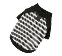 Uqezagpa Mono para perro, camiseta a rayas para perros grandes, ropa básica de invierno, camiseta para interiores y exteriores, ropa suave y cómoda, suéter para acampar para mascotas a rayas, tamaño