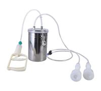 Uqezagpa Ordeñadora manual de acero inoxidable, dispositivo de ordeño de operaciones simples para producción de leche a pequeña escala, equipo agrícola