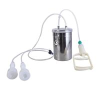 Uqezagpa Ordeñadora manual de acero inoxidable para cabra, oveja, ordeñadora, vaca, bombas de vacío para ovejas