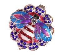 Uqezagpa Organizador de joyas de metal esmaltado hecho a mano con cierre seguro y compartimentos, anillos, aretes, expositor, joyero