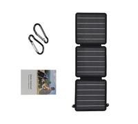 Uqezagpa Panel de carga solar para exteriores, 15 W, 5 V, doble puerto, diseño plegable, tecnología de carga inteligente para camping, aventura, panel de carga solar USB