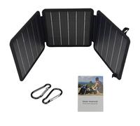Uqezagpa Panel de carga solar plegable para exteriores, 15 W, 5 V, reconocimiento de dispositivo inteligente, doble puerto USB para mochilas de viaje, panel de carga solar