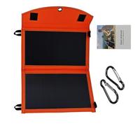 Uqezagpa Panel de carga solar plegable portátil de 14 W, 5 V, 2 USB, impermeable, para acampar al aire libre, senderismo y fuente de alimentación, panel de carga solar USB plegable