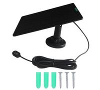 Uqezagpa Panel solar ETFE mejorado de 5 W micro USB y adaptador tipo C para carga continua de 197 x 167 mm para cámaras, panel de carga solar impermeable para cámaras de seguridad