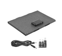 Uqezagpa Panel solar plegable de 30 W, tipo C/USB, 5 V, 9 V, 12 V, salida portátil, celdas de carga ETFE para acampar al aire libre, senderismo, teléfono, carga impermeable