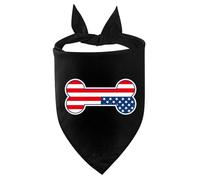 Uqezagpa Pañuelo para mascotas, decoración de Julycostume toalla triangular para perro, bufanda para el 4 de julio